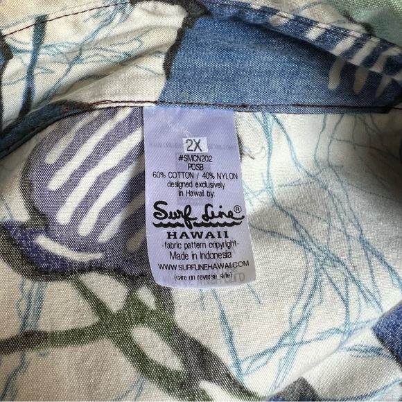 Surfline Jams World Shirt Button Front Cotton Blend Hawaiian 2XL Runs small - Picture 7 of 7